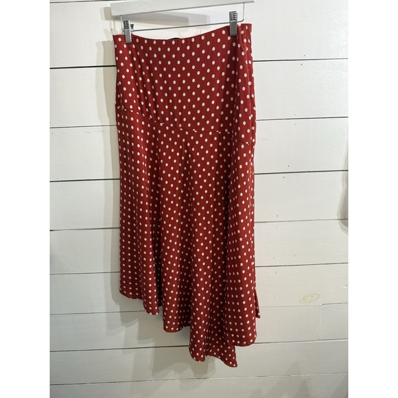 NWT Veronica Beard Women's Orange Dot Rosemary Asymmetrical‎ A-Line Skirt Size 4 - Picture 5 of 5